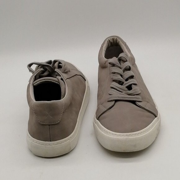 Express Womens Lace Up Sneaker Gray Low Top Round Toe Flat Heel 11 - Picture 3 of 10